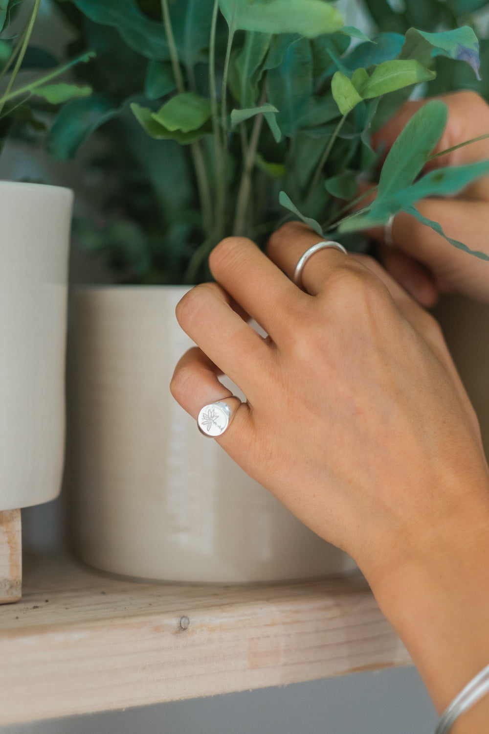 Palm Tree Signet Ring